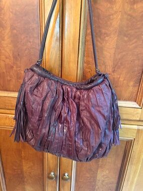 Anthropologie Lucky Penny Leather Bag